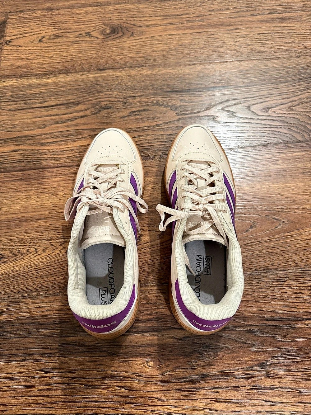 adidas Samba OG Sneakers White & Purple US W10 - Picture 2 of 4